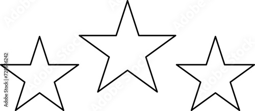 Star shape. Star icon. 5 Five Stars customer product rating review flat icon for apps and websites. Yellow star Rating symbol vector.