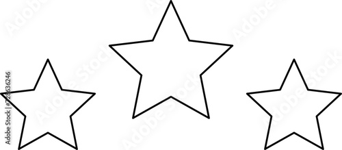 Star shape. Star icon. 5 Five Stars customer product rating review flat icon for apps and websites. Yellow star Rating symbol vector.