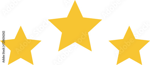 Star shape. Star icon. 5 Five Stars customer product rating review flat icon for apps and websites. Yellow star Rating symbol vector.