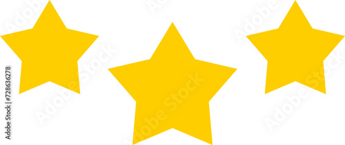 Star shape. Star icon. 5 Five Stars customer product rating review flat icon for apps and websites. Yellow star Rating symbol vector.