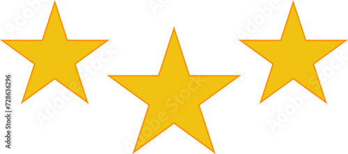Star shape. Star icon. 5 Five Stars customer product rating review flat icon for apps and websites. Yellow star Rating symbol vector.