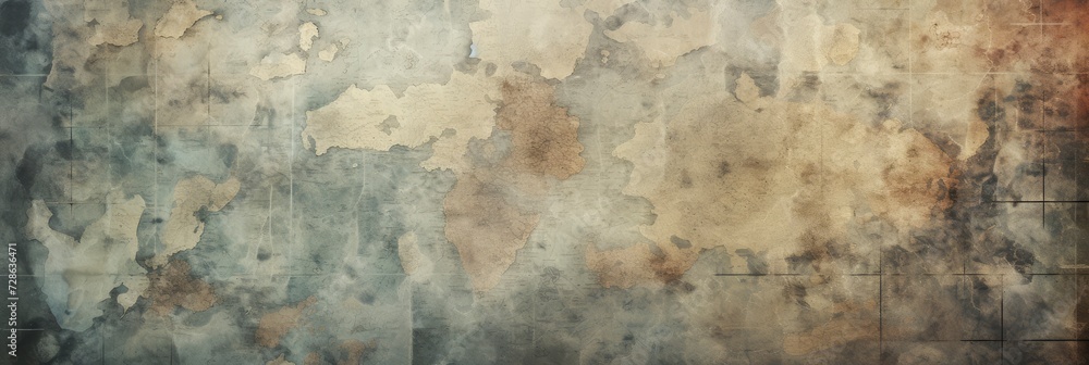 An Ancient Map In Abstract Form With Aged, Background Image, Background For Banner, HD