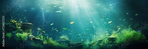 An Underwater Dreamscape With Abstract, Background Image, Background For Banner, HD