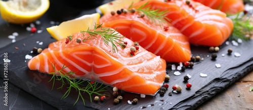 salmon, cut into thin pieces
