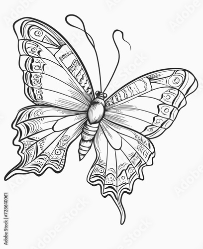 butterfly on white background