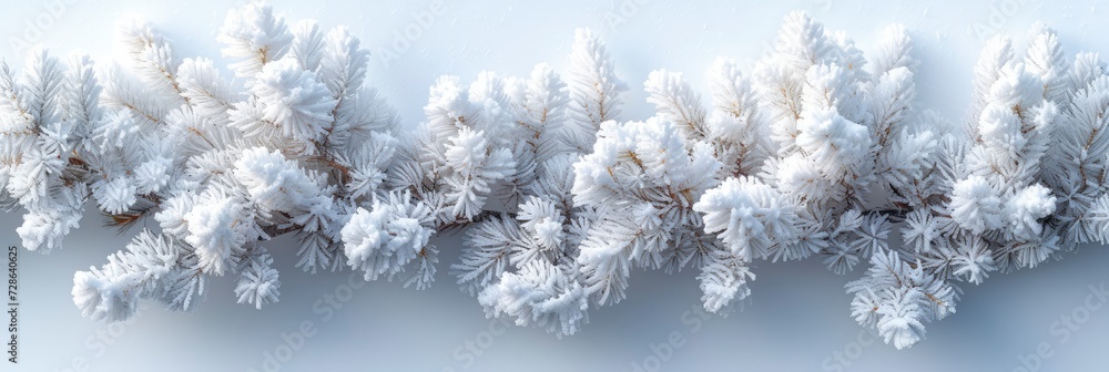 Delicate Glistening Fresh Snow On Pine, Background Image, Background For Banner, HD