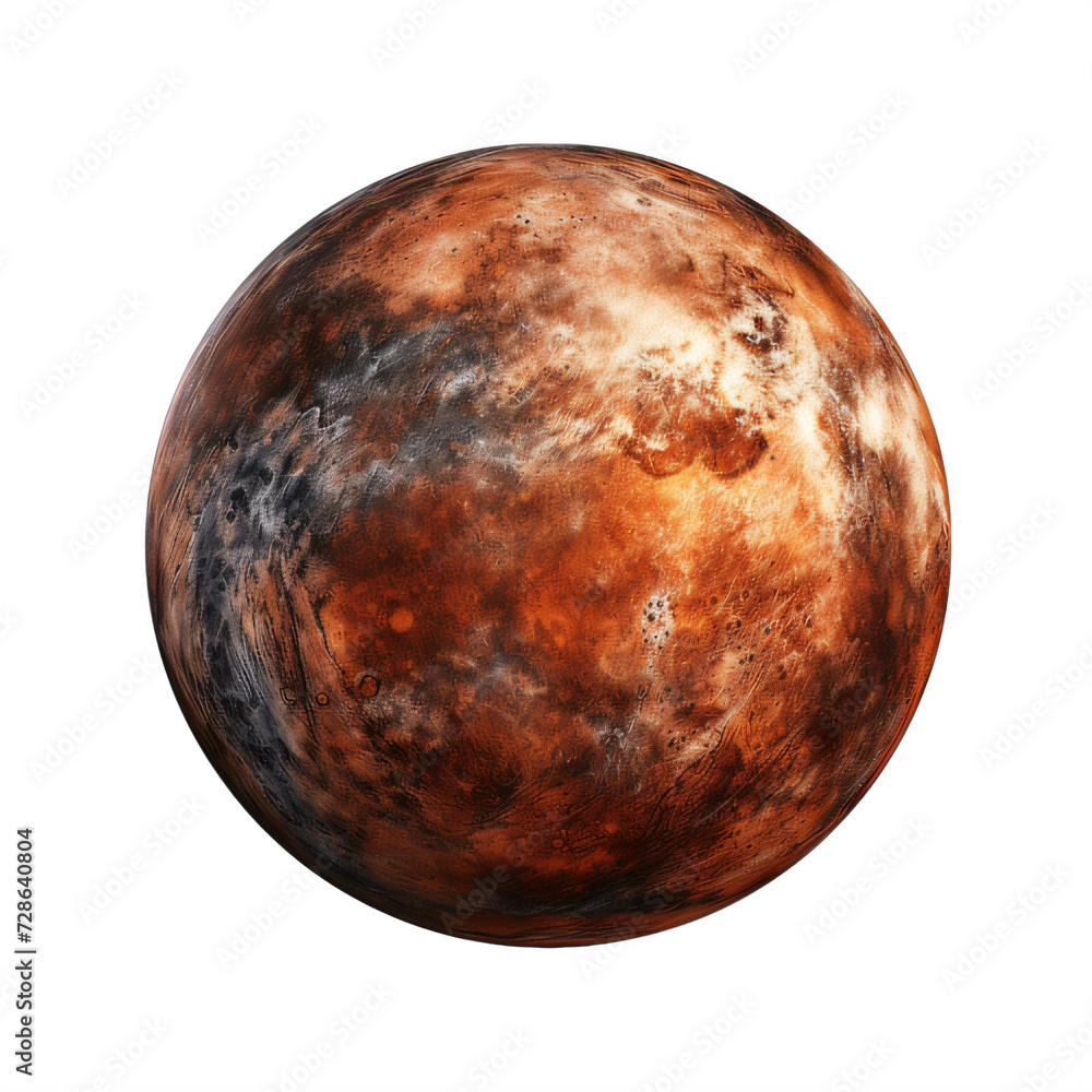 red planet on a transparent background png isolated