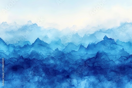 Blue azure turquoise abstract watercolor background for textures backgrounds and web banners design © Dipankar