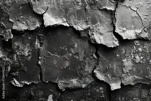 Concrete wall Black color for background Old grunge textures with scratches and cracks cement wall texture