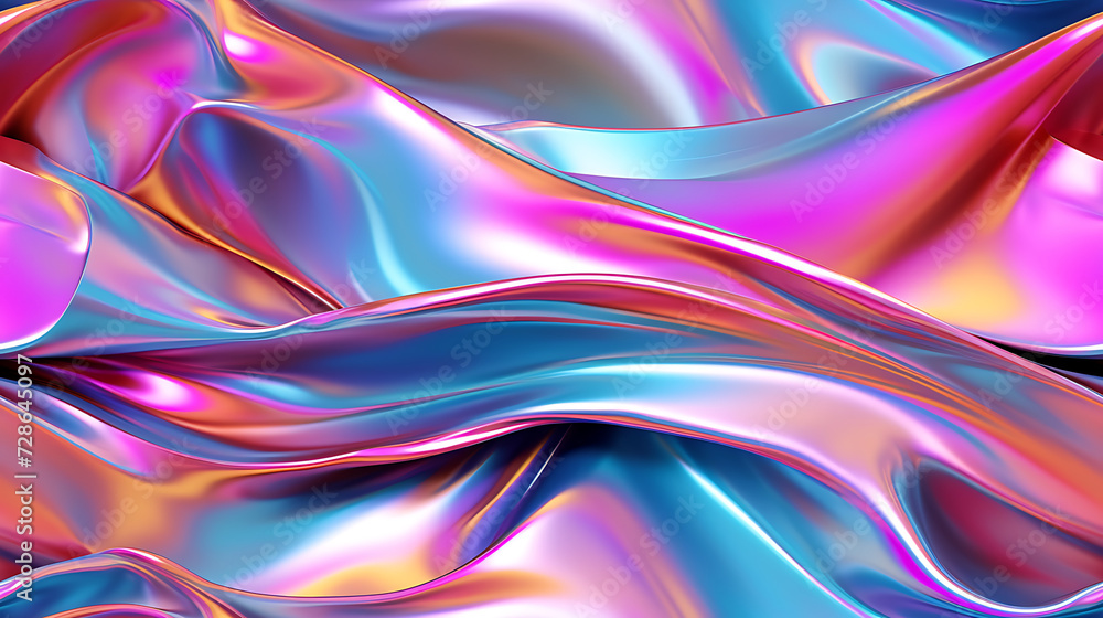 a beautiful closeup of a large surface, in the style of prismatic forms, shiny/glossy, crumpled, rollerwave. - Seamless tile. Endless and repeat print. a beautiful closeup of a large surface, in the style of prismatic forms, shiny/glossy, crumpled, rollerwave. - Seamless tile. Endless and repeat print.