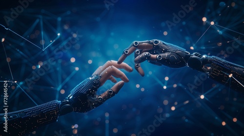 AI and Machine Learning Hands of robot