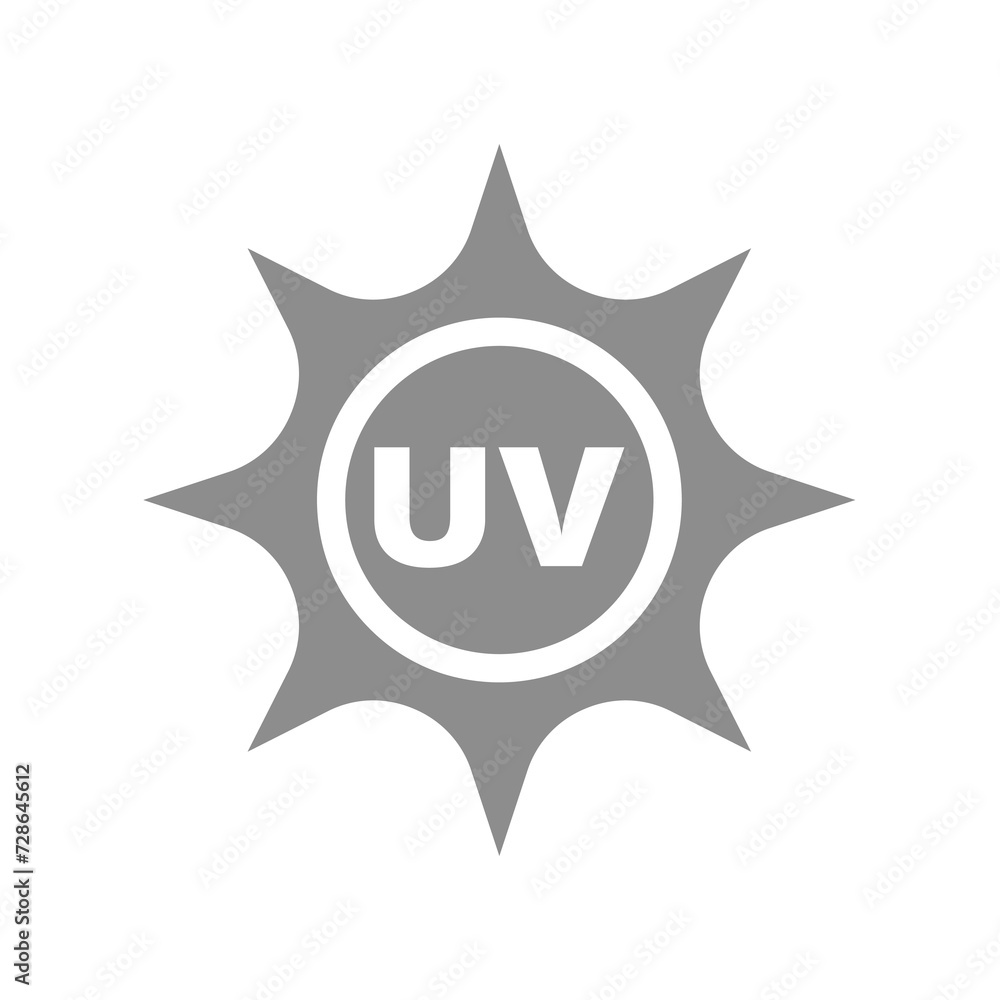 Sun and uv vector icon. Sun lotion, protection symbol. Sun and uv vector icon. Sun lotion, protection symbol.