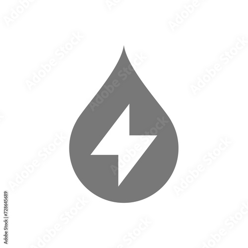 Water power vector icon. Alternative energy, electricity symbol.