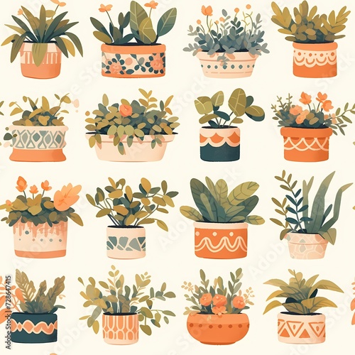 Assortment of Potted Plants