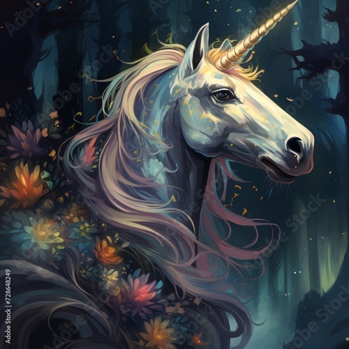 Unicorn pegasus horse illustration artwork