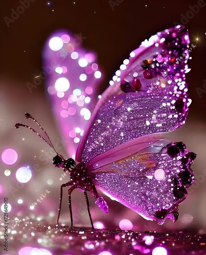 butterfly on purple background © NizamudDin
