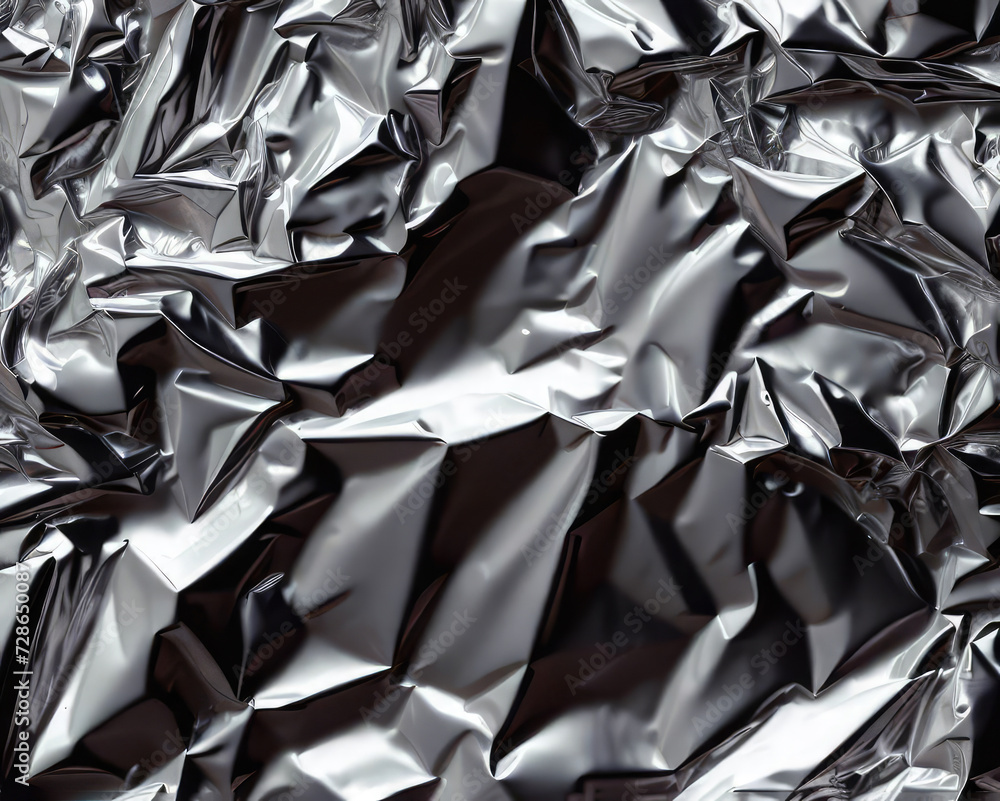 Foil silver crumpled metal aluminum texture background Foil silver crumpled metal aluminum texture background