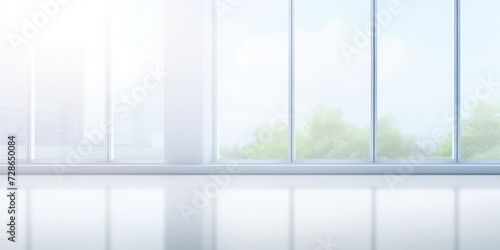Abstract blurred modern workspace background  white indoor interior office or hospital with window and the light with copy space