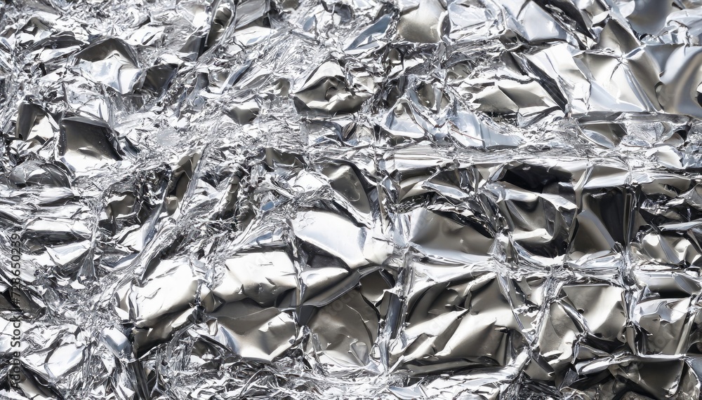 Foil silver crumpled metal aluminum texture background Foil silver crumpled metal aluminum texture background