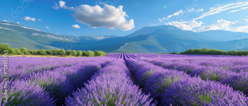 purple, nature, summer, flower, field, landscape, violet, beauty, france, lavender, blossom. photo