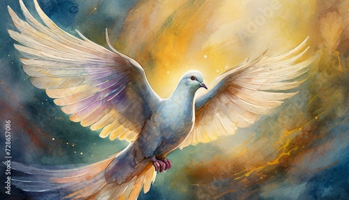 Pentecost Sunday Special. Symbol of Holy Spirit 