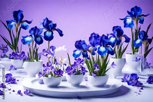 Podium with flowers