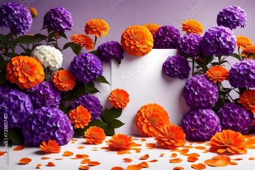 Podium with flowers