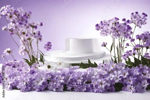 Podium with flowers