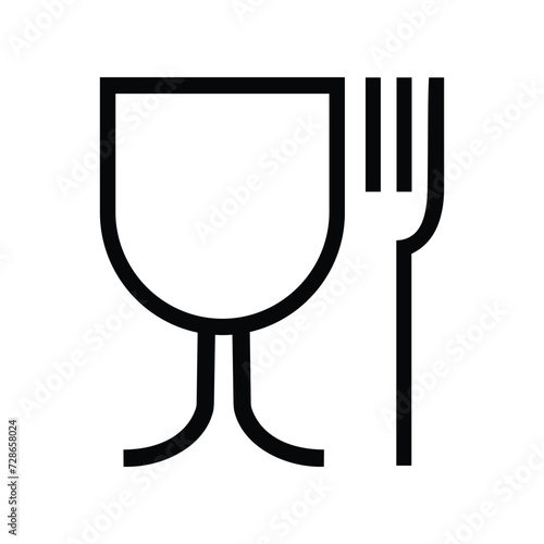  Food grade icon isolated , Food safe sign isolated , food grade symbol , vector illustration