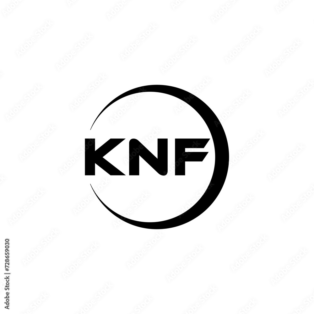 KNF letter logo design with white background in illustrator, cube logo, vector logo, modern alphabet font overlap style. calligraphy designs for logo, Poster, Invitation, etc. KNF letter logo design with white background in illustrator, cube logo, vector logo, modern alphabet font overlap style. calligraphy designs for logo, Poster, Invitation, etc.
