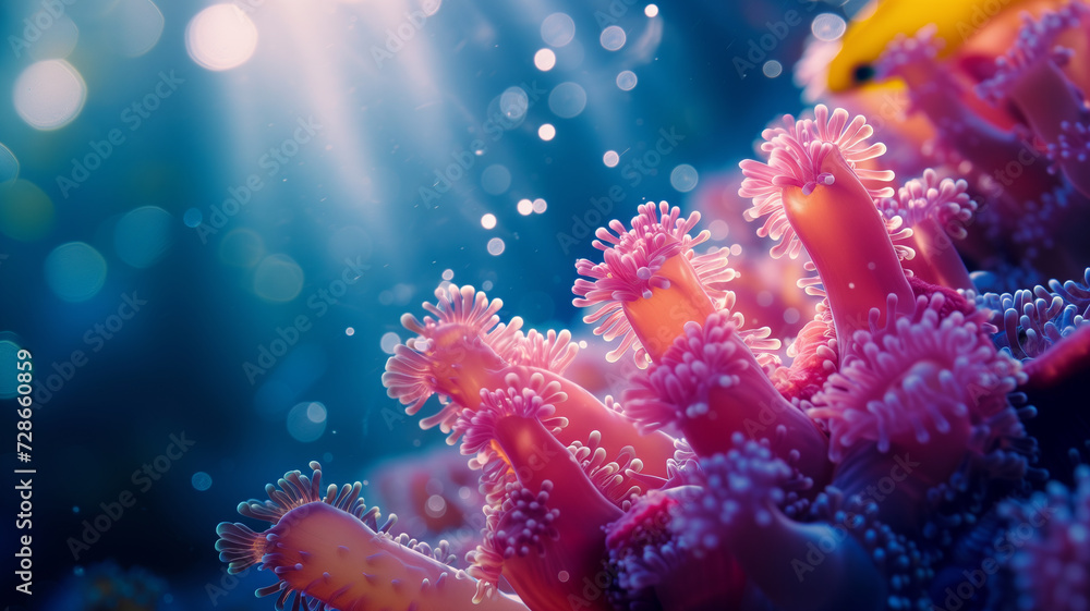 Fototapeta premium Tropical Paradise, Underwater Worlds Teeming with Marine Life