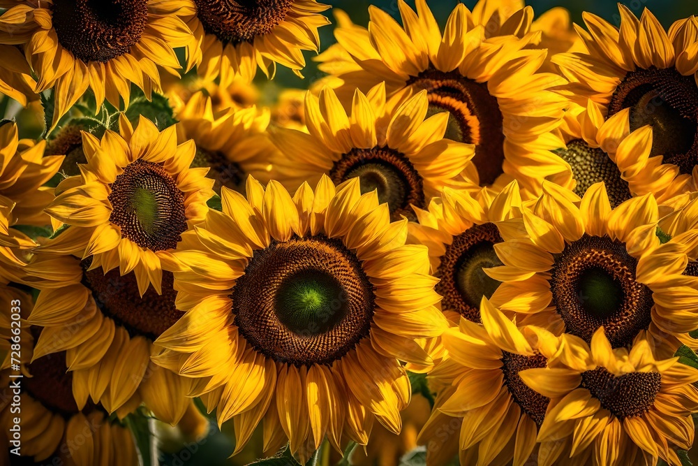 sunflowers in the garden sunflowers in the garden