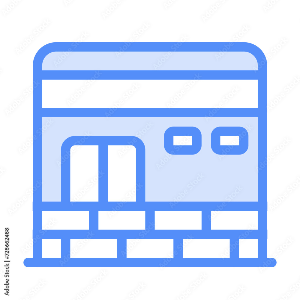 Kaaba icon with lineal color style Kaaba icon with lineal color style