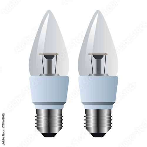 Set de bombillos, diferentes tipos de bombillos, lamparas de luz, bombillas en diferentes estilos, foco de luz, ilustración de bombillo
