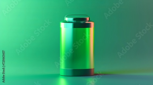 green battery icon, no background