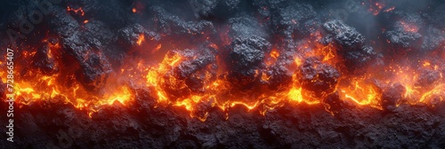 Warm Glowing Fireplace Ember Texture, Background Image, Background For Banner, HD