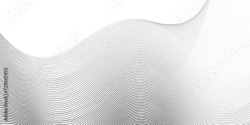 Thin line wavy abstract vector background. Curve wave seamless pattern. Line art striped graphic template. Vector illustration. line wave modern arts curve abstract