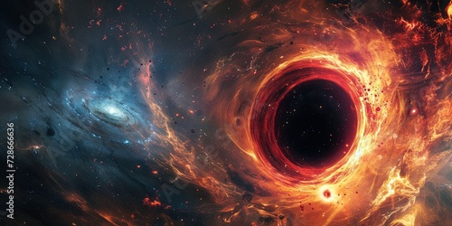 black hole in outer space photo
