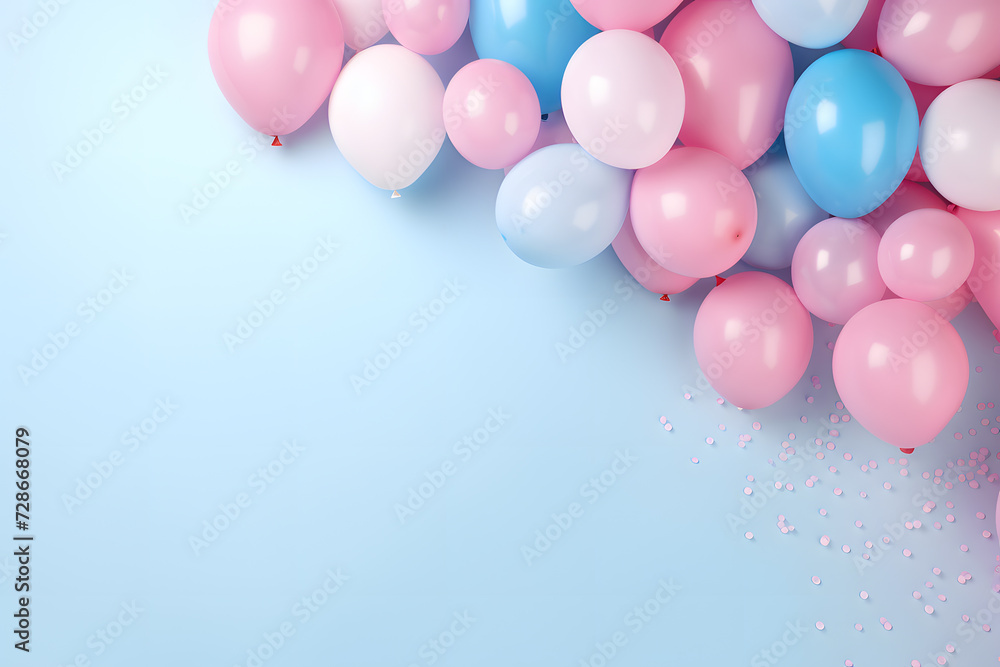 Vibrant Balloon Bliss: A Gender Reveal Celebration in Bloom