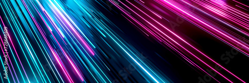 Optical fiber - background with bright and neon lights.