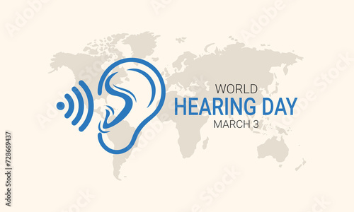 world hearing day, World hearing day, creative concept design for banner, poster, vector illustration.