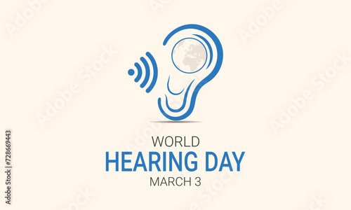 world hearing day, World hearing day, creative concept design for banner, poster, vector illustration.