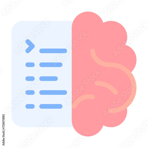 Coding icon with flat color style
