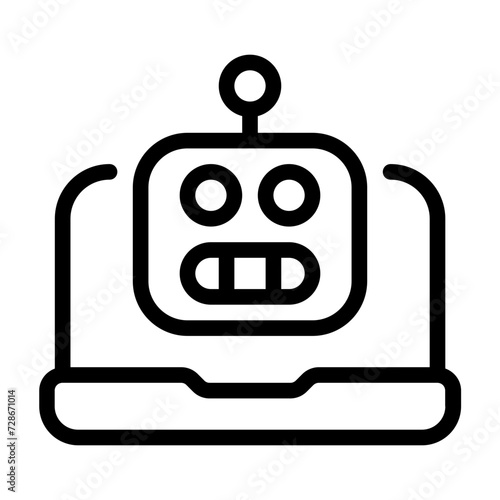 Laptop icon with line style