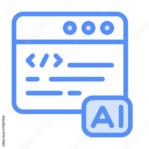 Chat GPT icon with lineal color style