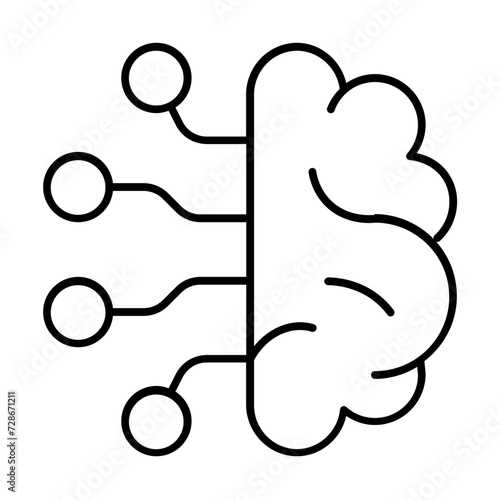 Program icon with thin line style