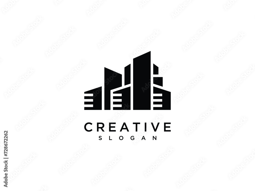 Real estate building logo design tamplate.	
