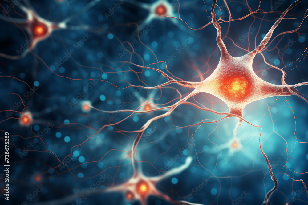 Neurons in the human body, brain, nervous system Neurons in the human body, brain, nervous system