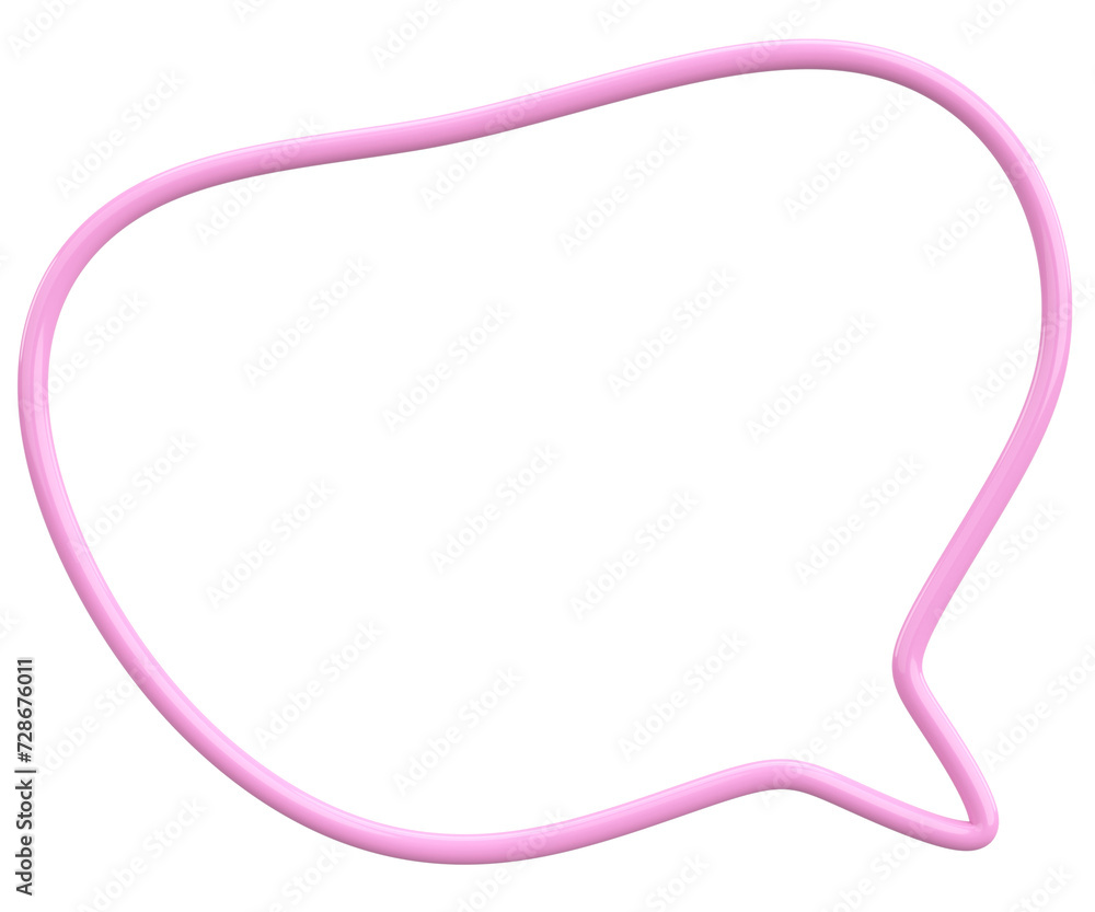 Speech Bubble. Text Box. 3D Illustration. Speech Bubble. Text Box. 3D Illustration.