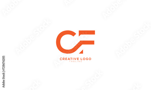 CF OF Abstract initial monogram letter alphabet logo design